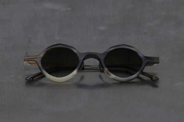 RIGARDS Natural Buffalo Horn Wire Cut Hand Polished Glasses RG1094 Series Collection RG-RG1094-MCYGL Camouflage Matte Green Lenses